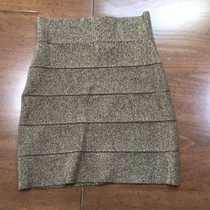 BCBG gold glittery skirt